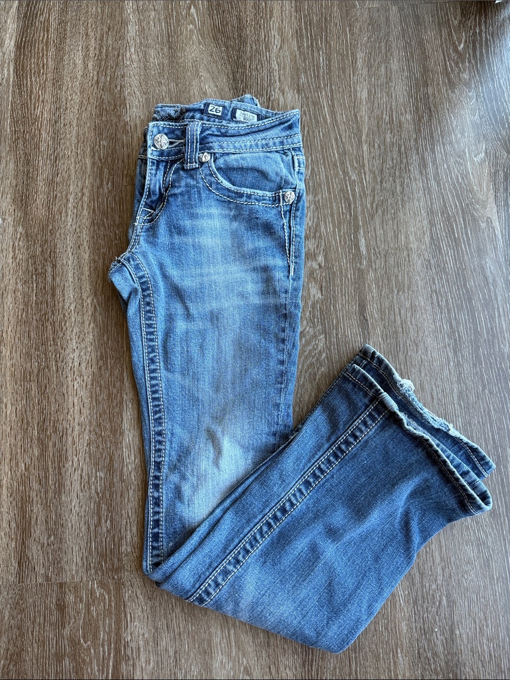 Miss Me Y2K Boot Cut Jeans with Rhinestone